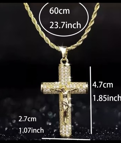 Halskette mit kreuz - kreuz, goldfarben