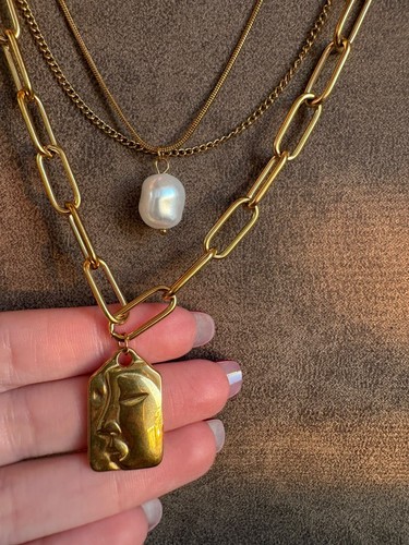 Set goldene halskette - set,