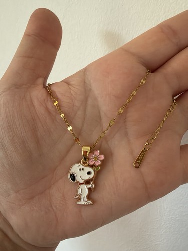 Halskette edelstahl mit snoopy - edelstahl,