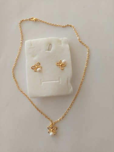 Goldkettchen mit ohrstecker - mit,
