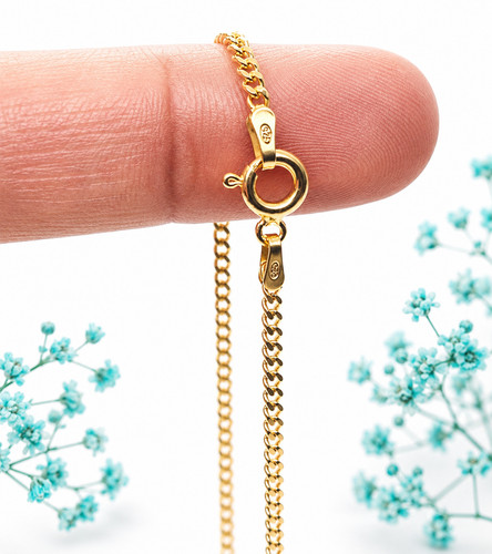 Gold silber kette halskette - gold, an