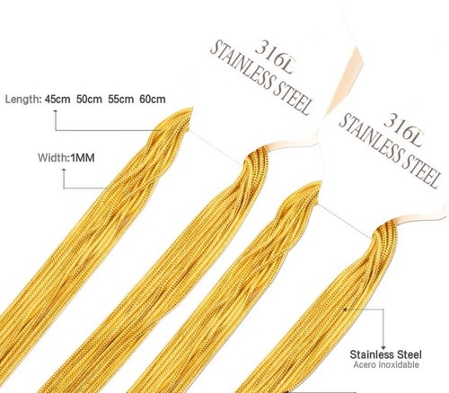 Feine goldkettchen 1mm - goldkettchen, /